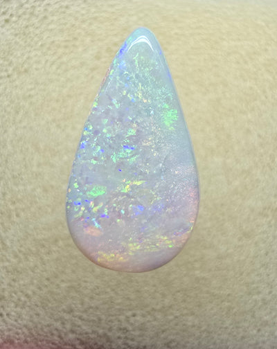 A910 - Bold drop cut white opal.