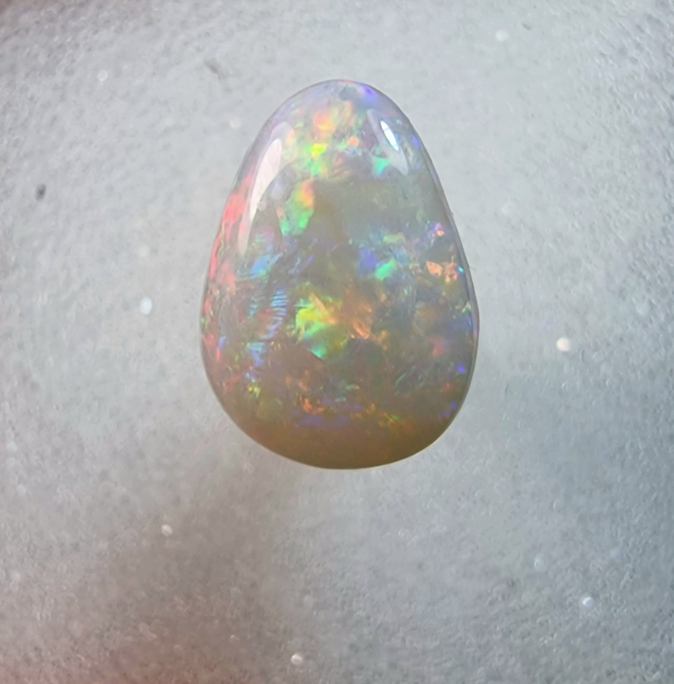 A167 - Drop cut flawless white opal