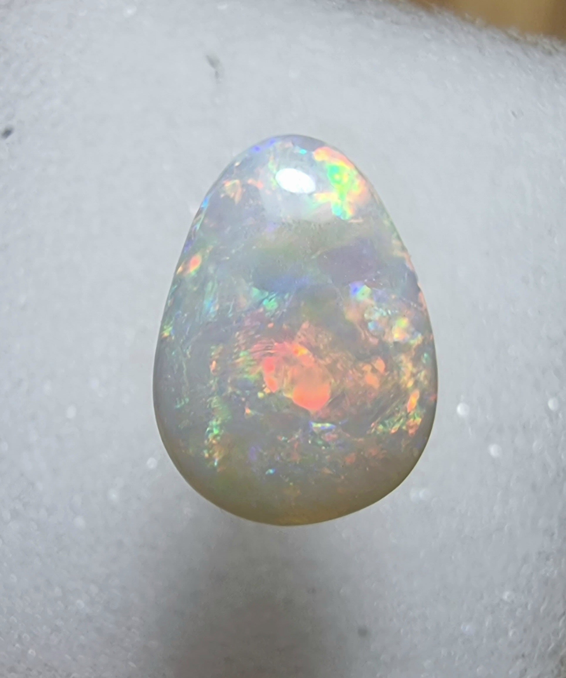 A167 - Drop cut flawless white opal