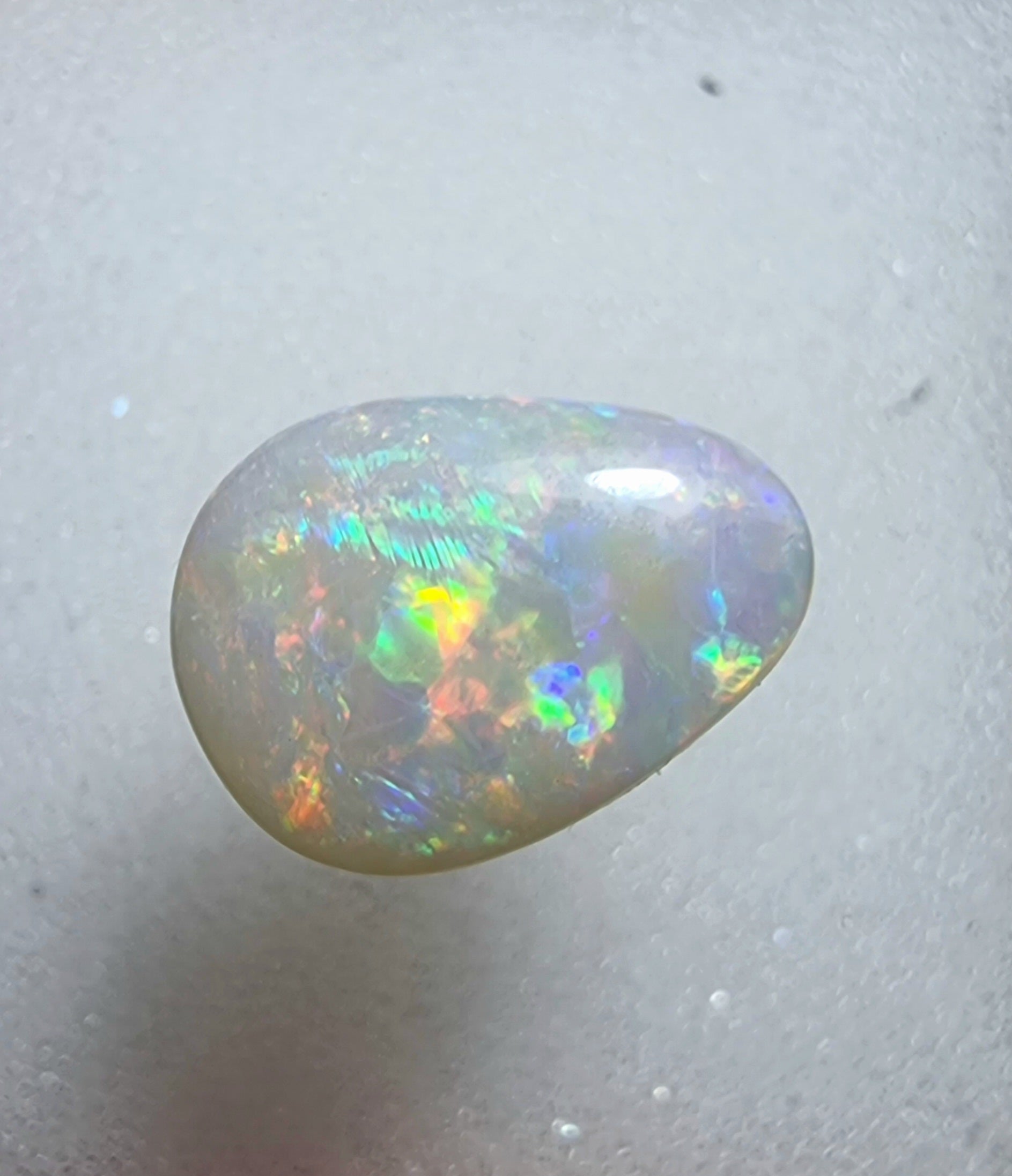 A167 - Drop cut flawless white opal