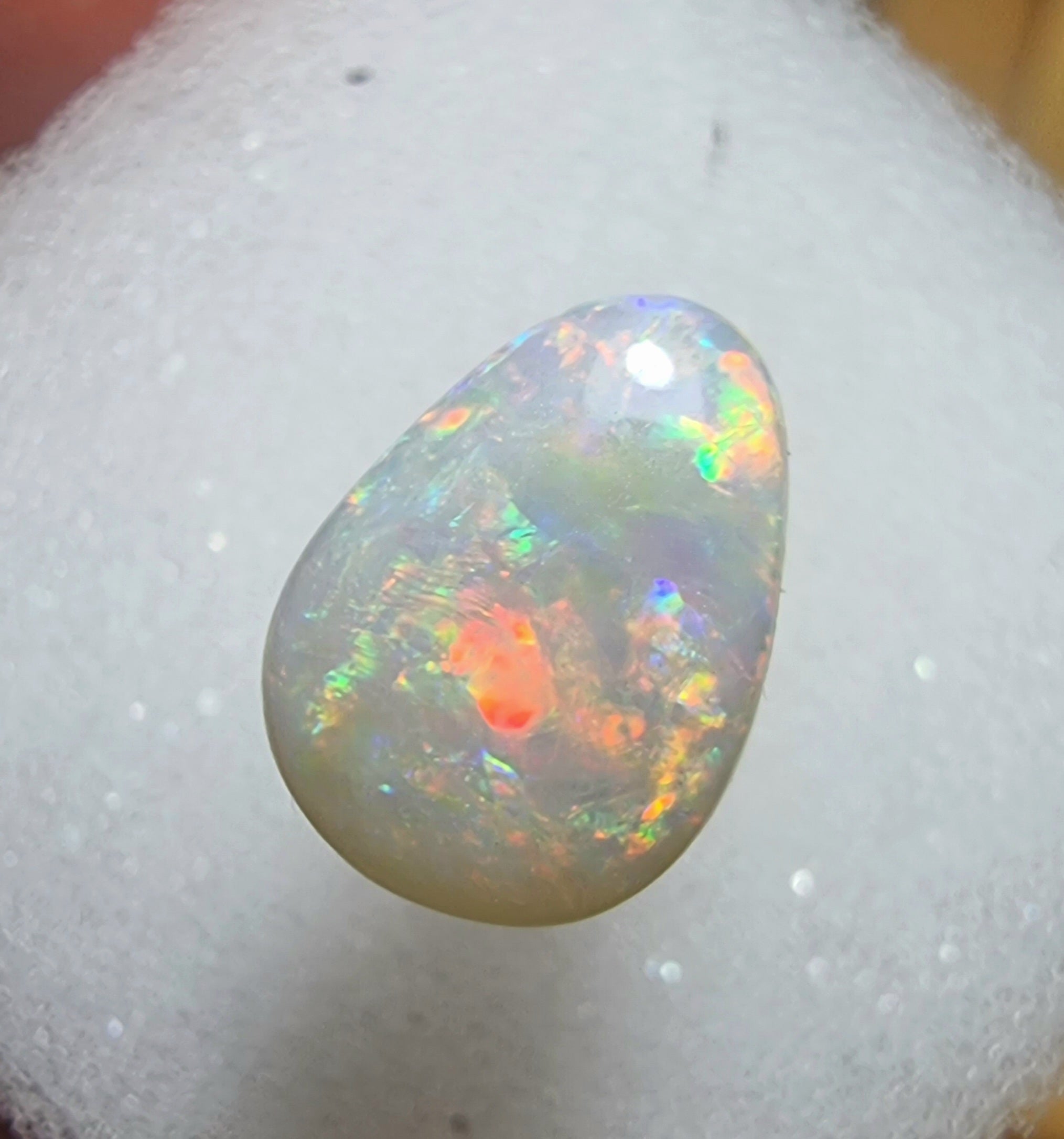 A167 - Drop cut flawless white opal