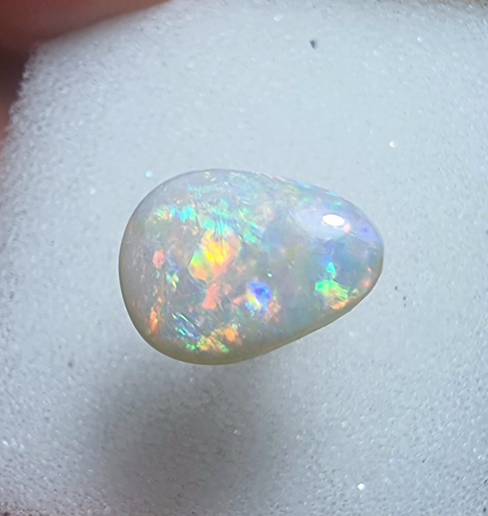 A167 - Drop cut flawless white opal