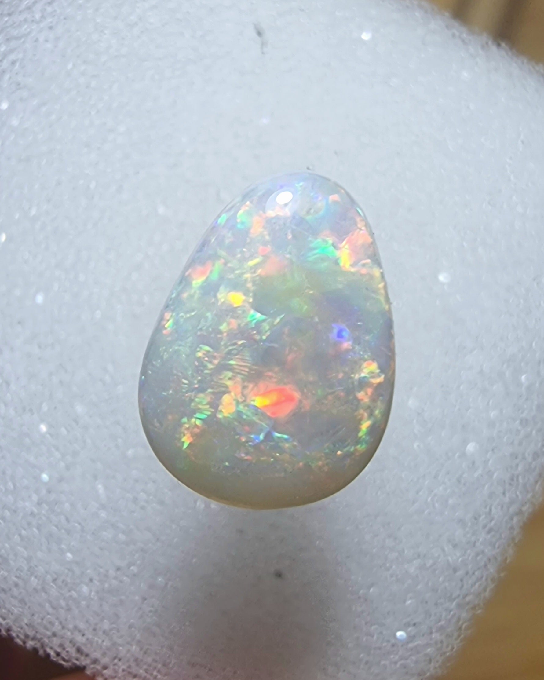 A167 - Drop cut flawless white opal