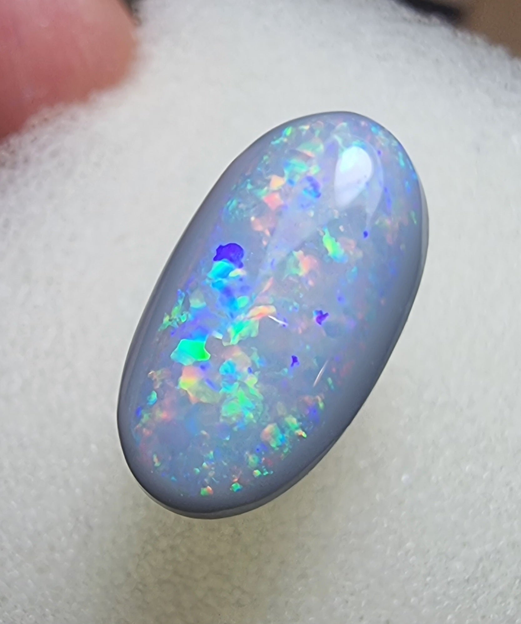 A456 - Flagstone dark opal oval cut
