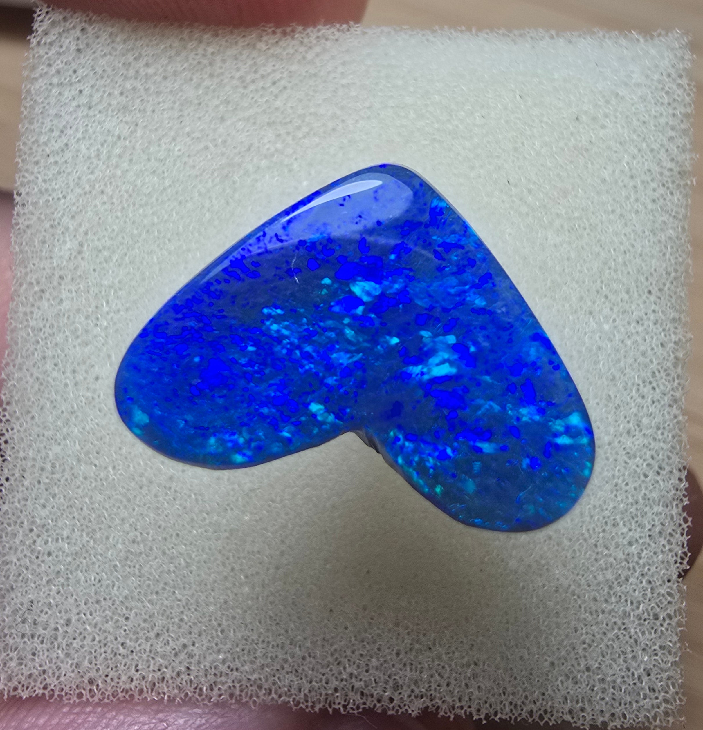 A621 - Large black opal heart cut