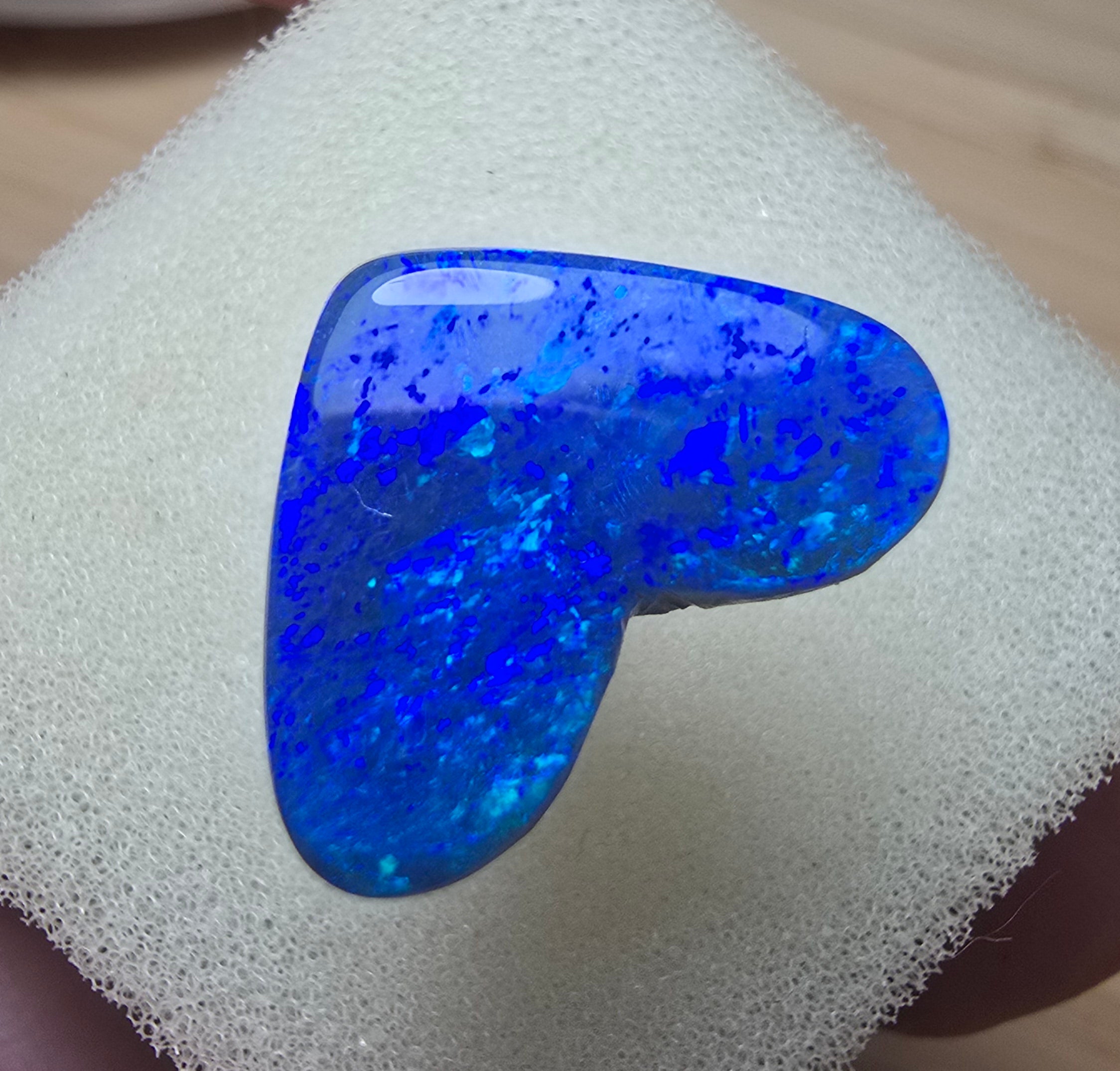 A621 - Large black opal heart cut