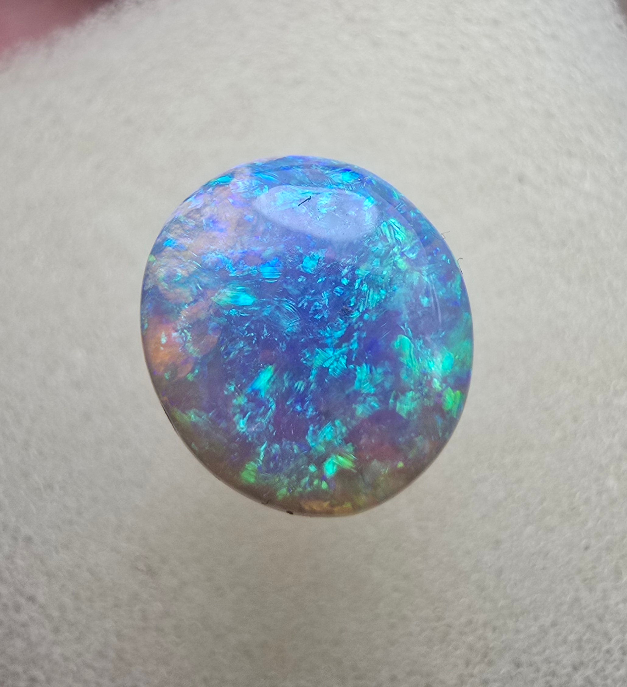 A668 - Stunning dark crystal opal cabachon