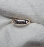 J010 - Gold Sapphire and diamond band.