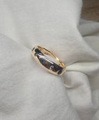 J010 - Gold Sapphire and diamond band.