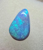 A762 - Large green drop cut pendant