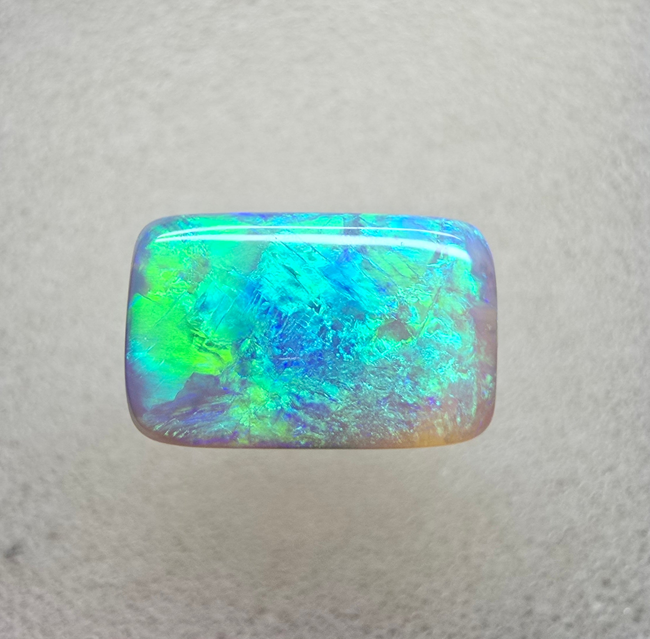 A769 - Big, Bright blue and green cushion cut