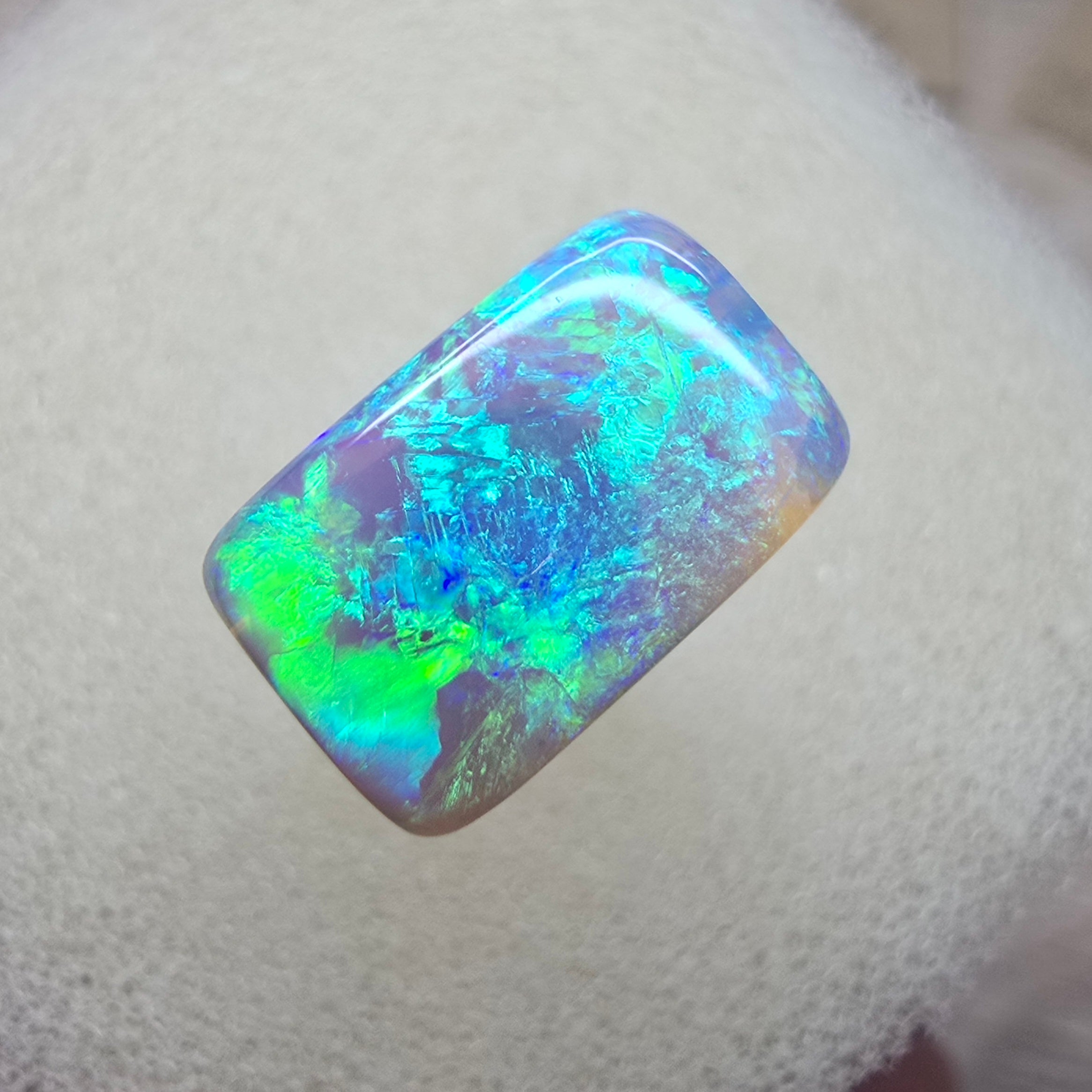 A769 - Big, Bright blue and green cushion cut