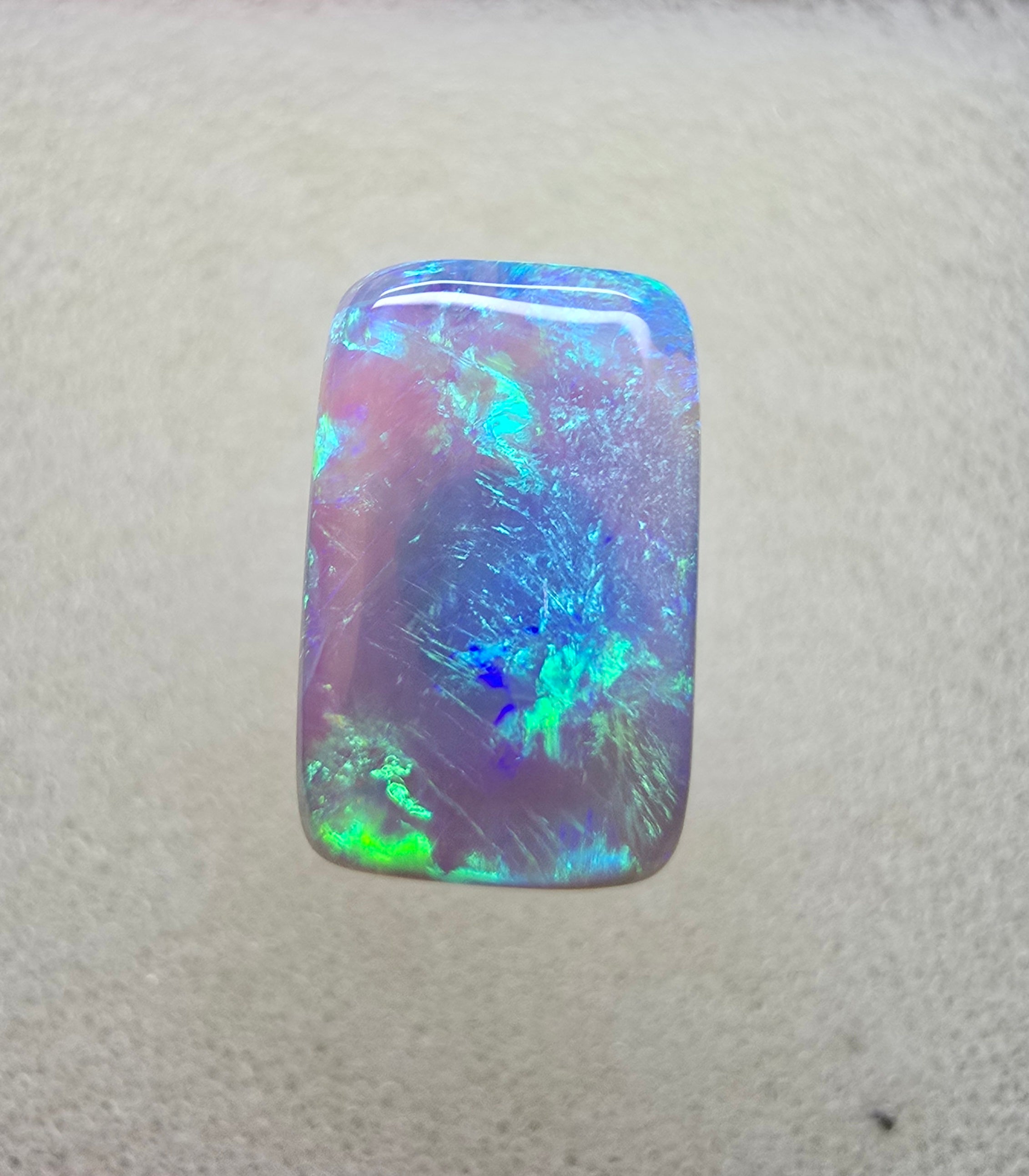 A769 - Big, Bright blue and green cushion cut