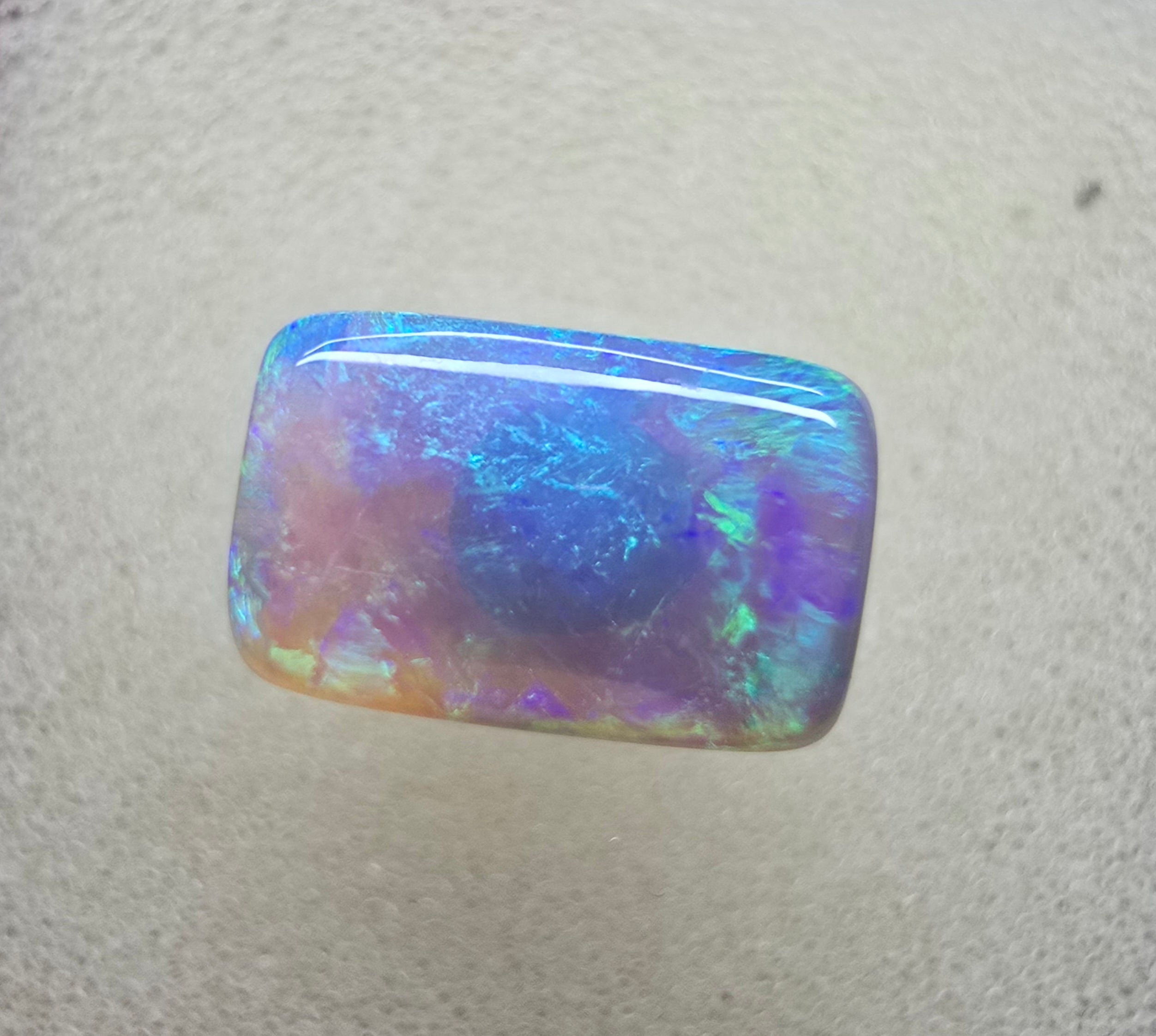 A769 - Big, Bright blue and green cushion cut
