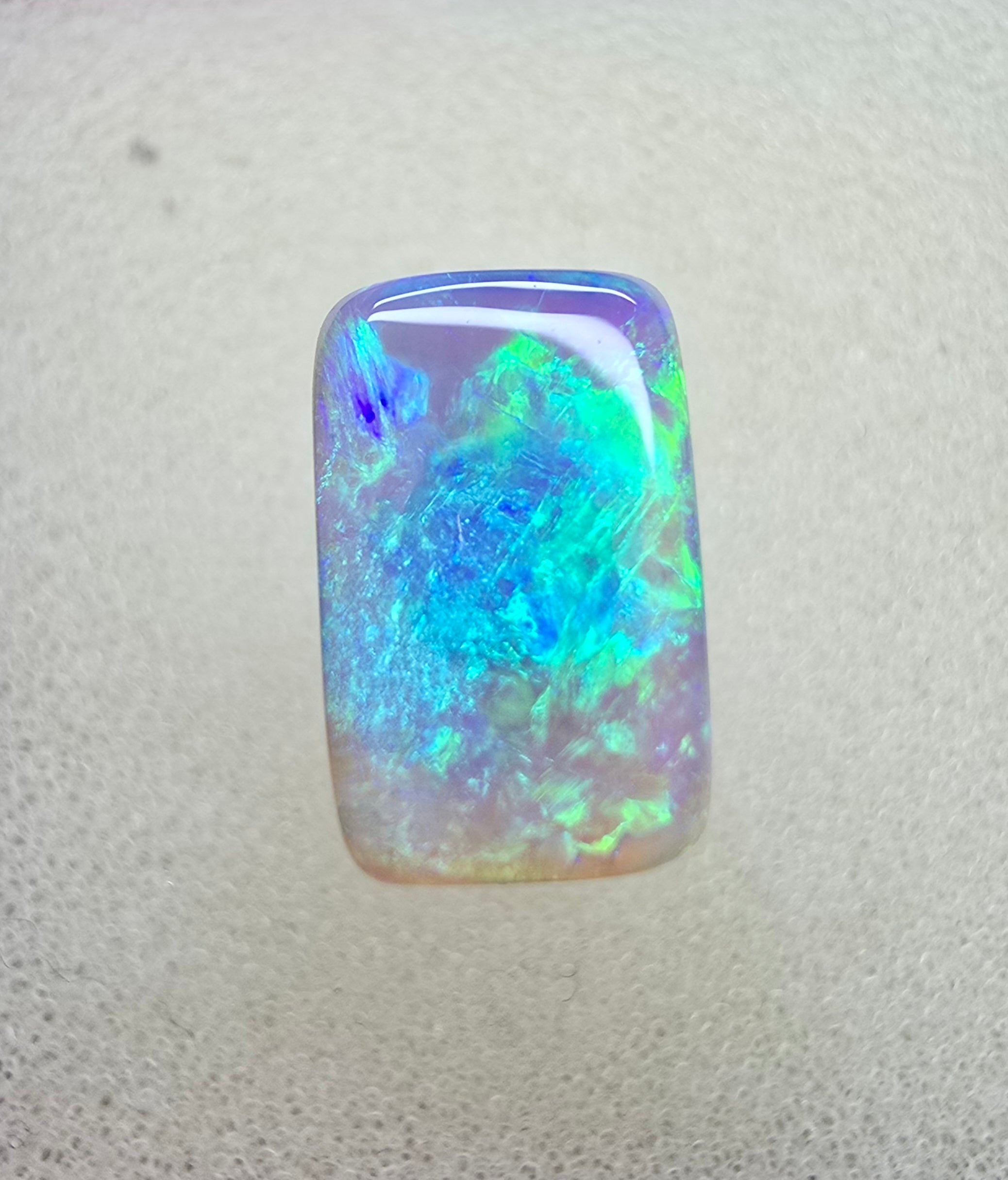 A769 - Big, Bright blue and green cushion cut