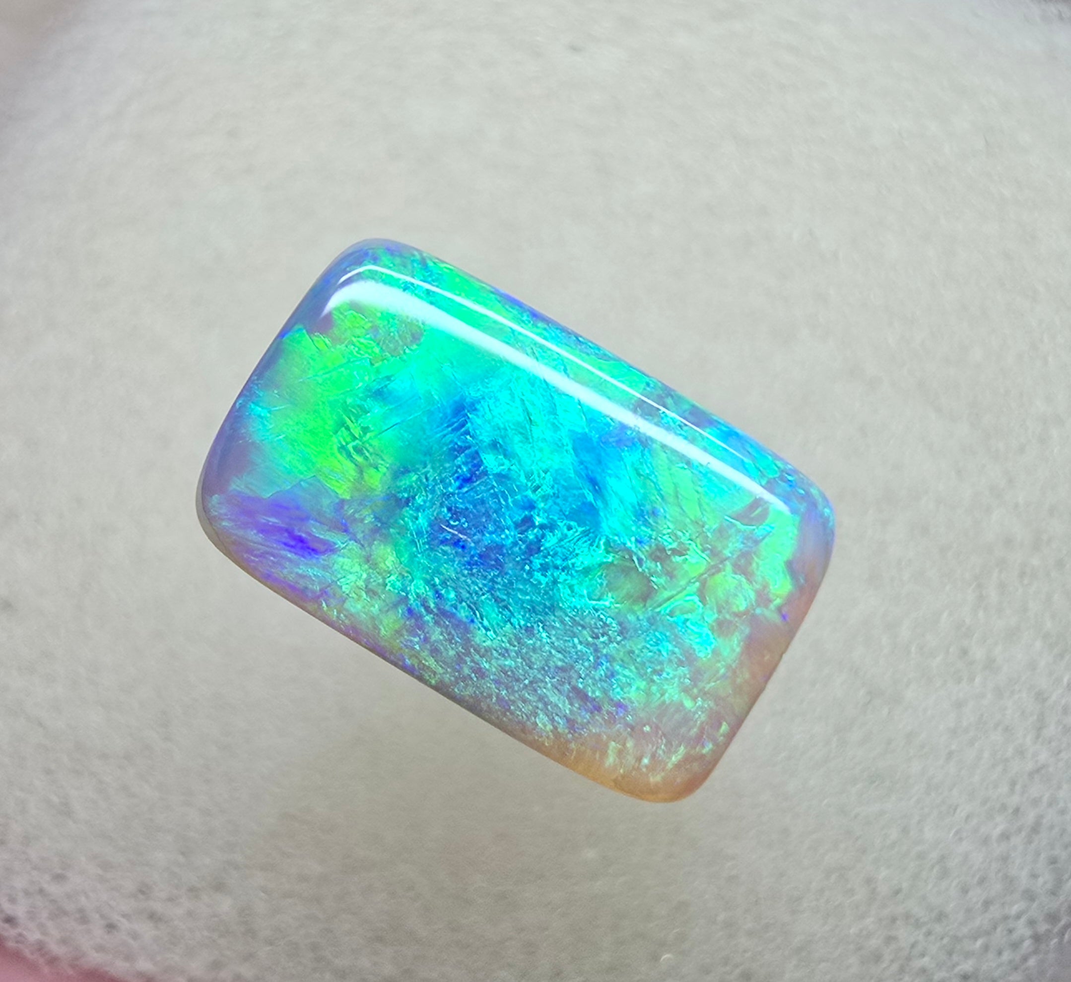 A769 - Big, Bright blue and green cushion cut