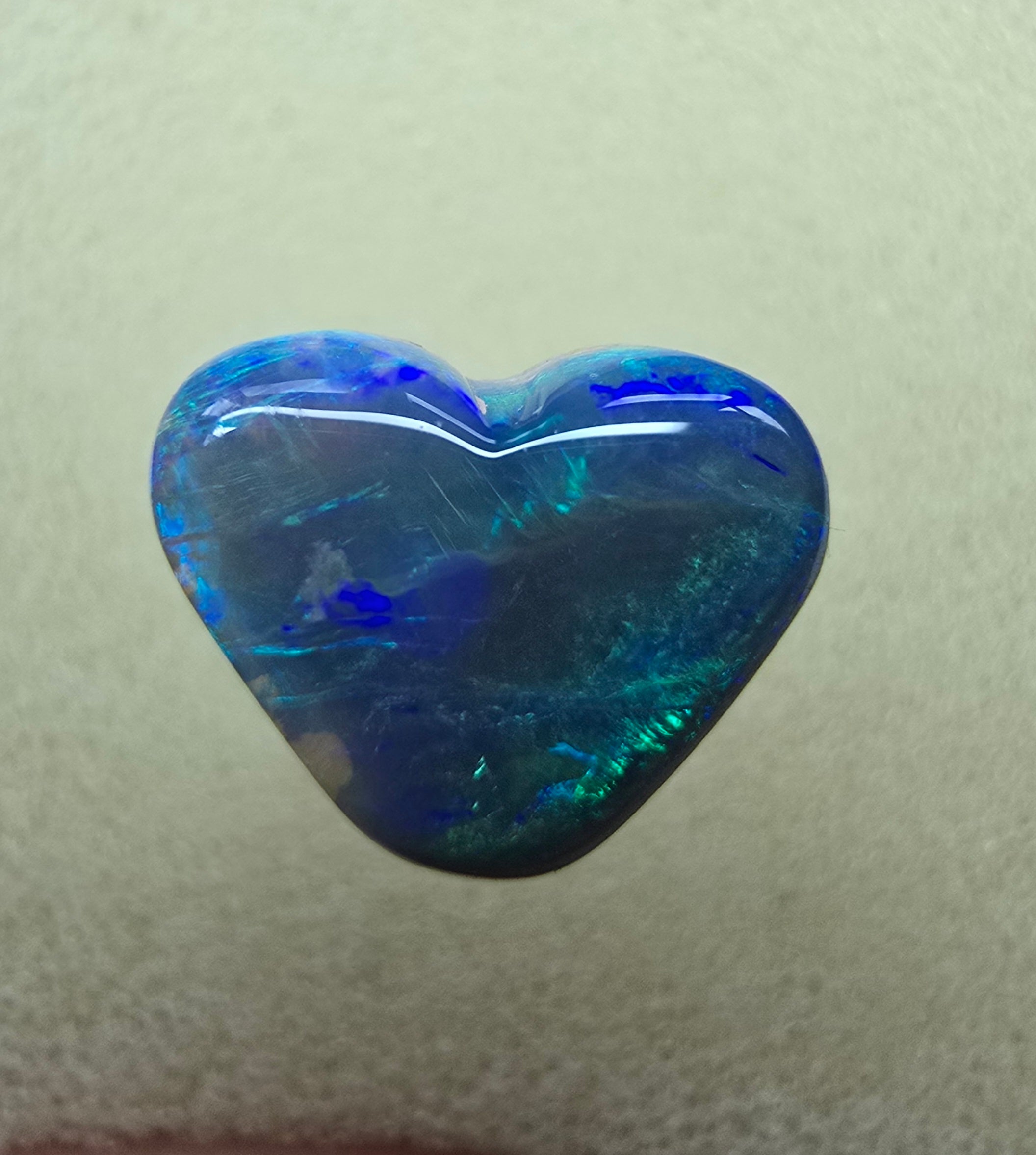 A238 - Precious little Heart shape black opal