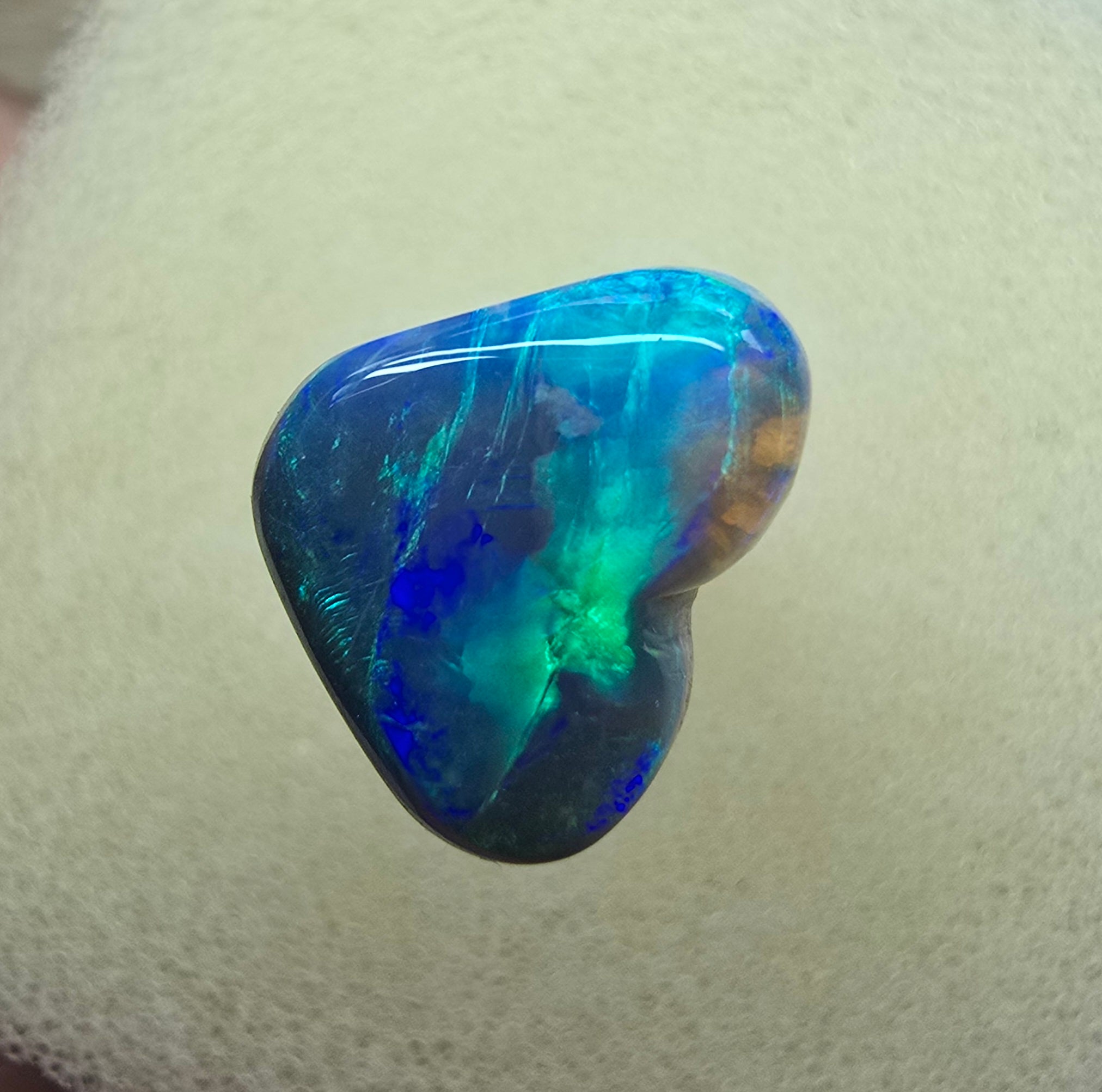 A238 - Precious little Heart shape black opal