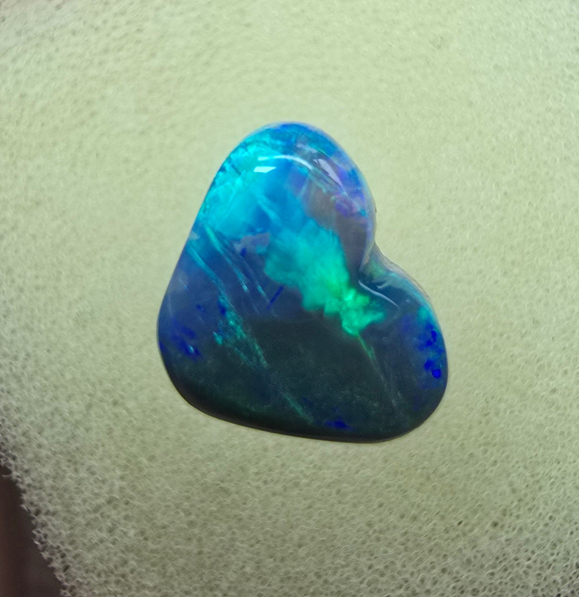 A238 - Precious little Heart shape black opal