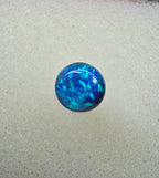 A865 - Round cut 3D blue on black