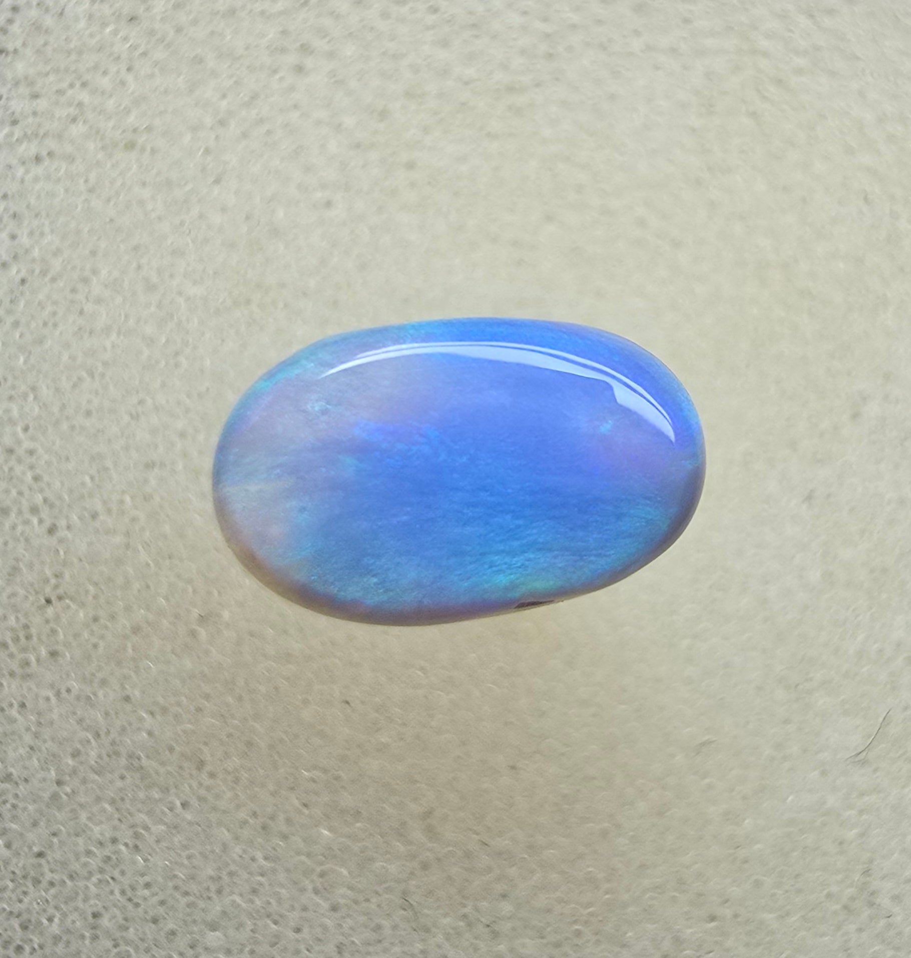 A868 - Oval cut soft blue crystal
