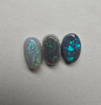 A882 - Dark crystal oval cut trio