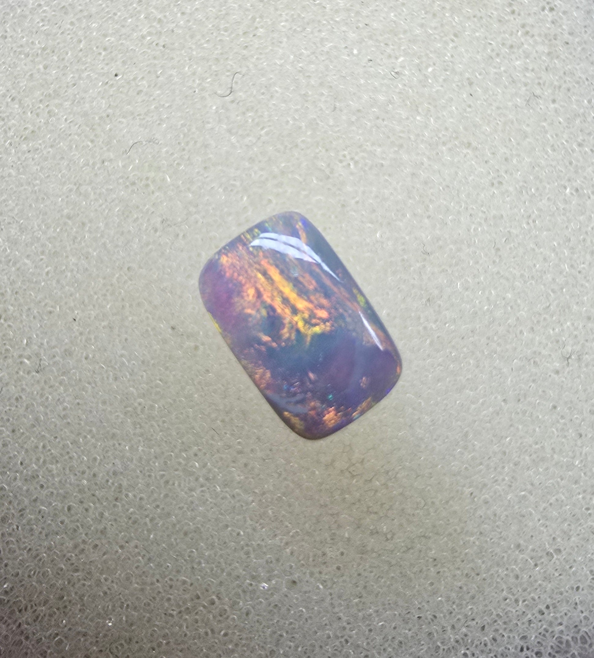 A888 - Bright rectangle cut dark opal