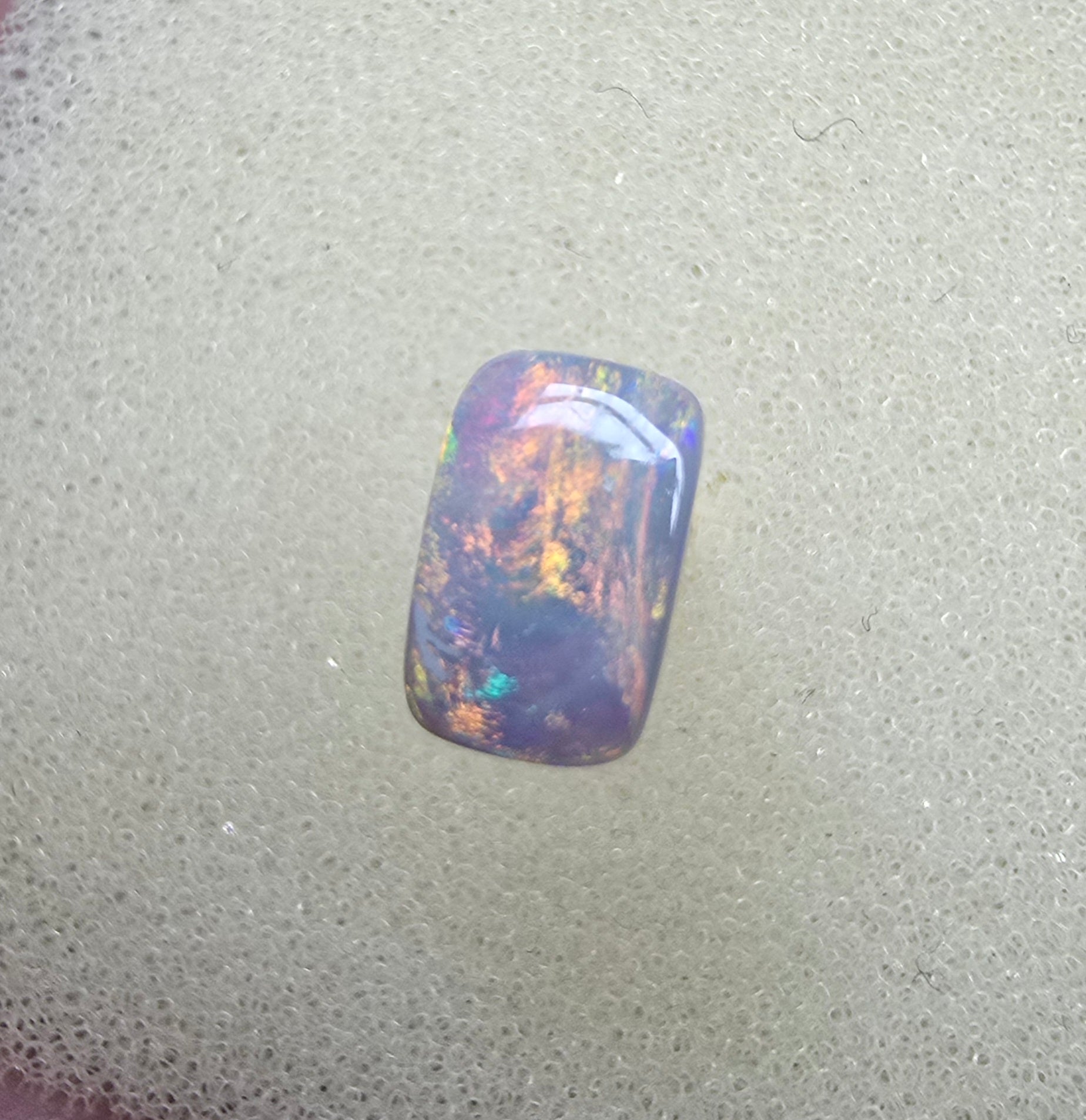 A888 - Bright rectangle cut dark opal