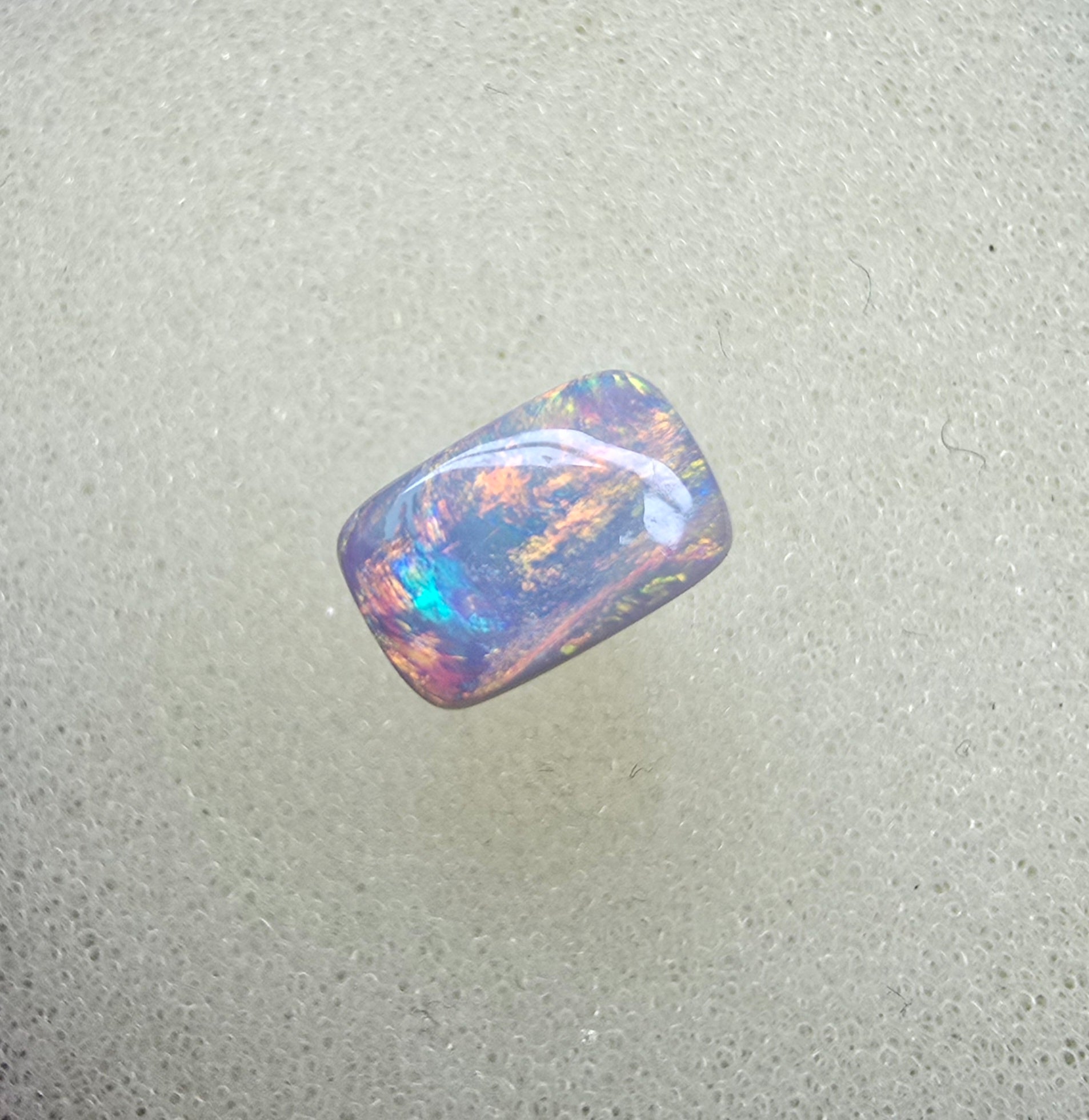 A888 - Bright rectangle cut dark opal