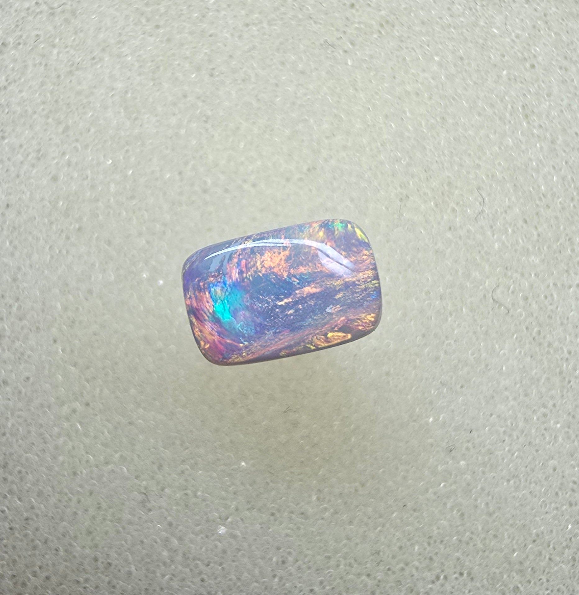 A888 - Bright rectangle cut dark opal