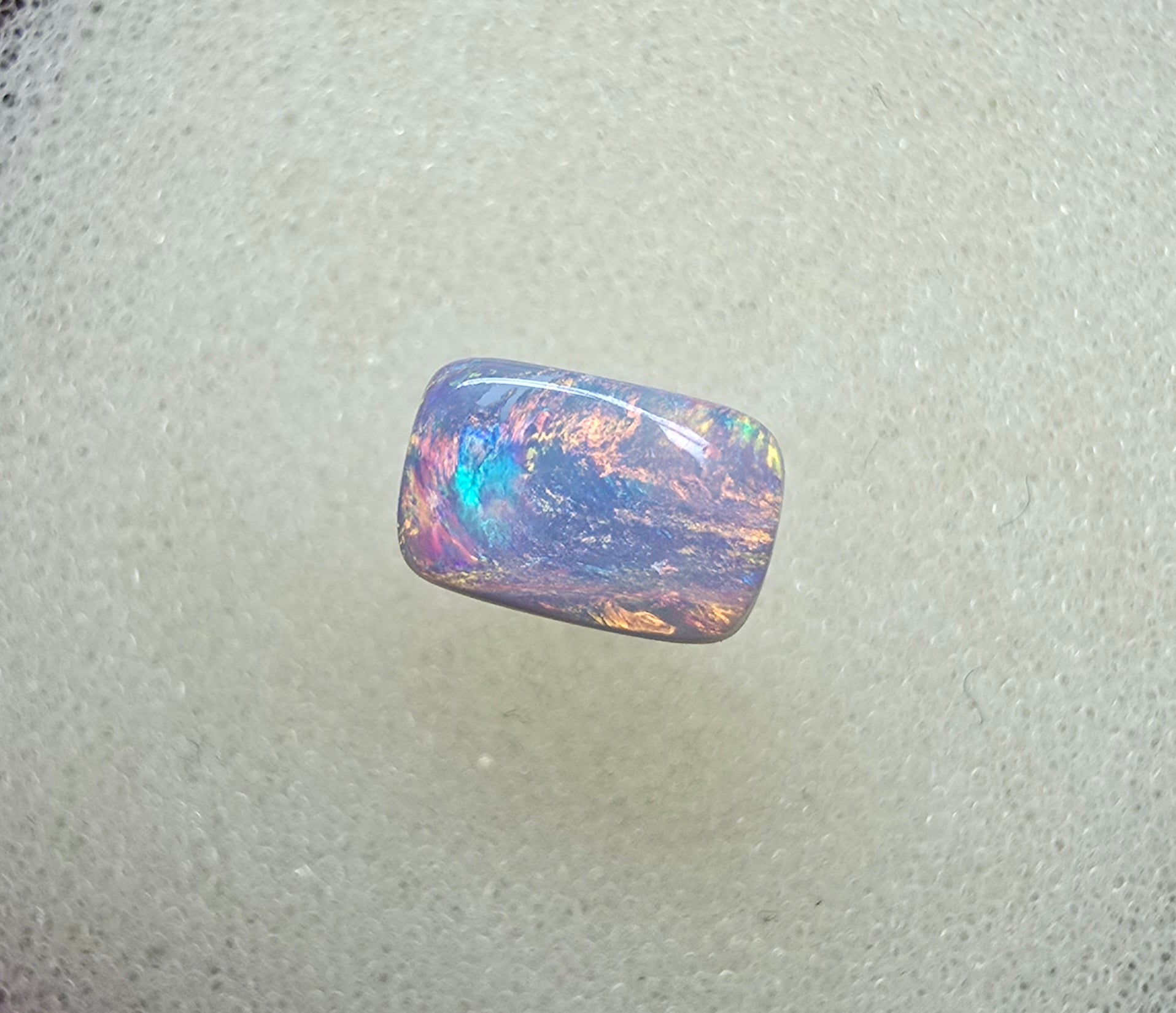 A888 - Bright rectangle cut dark opal