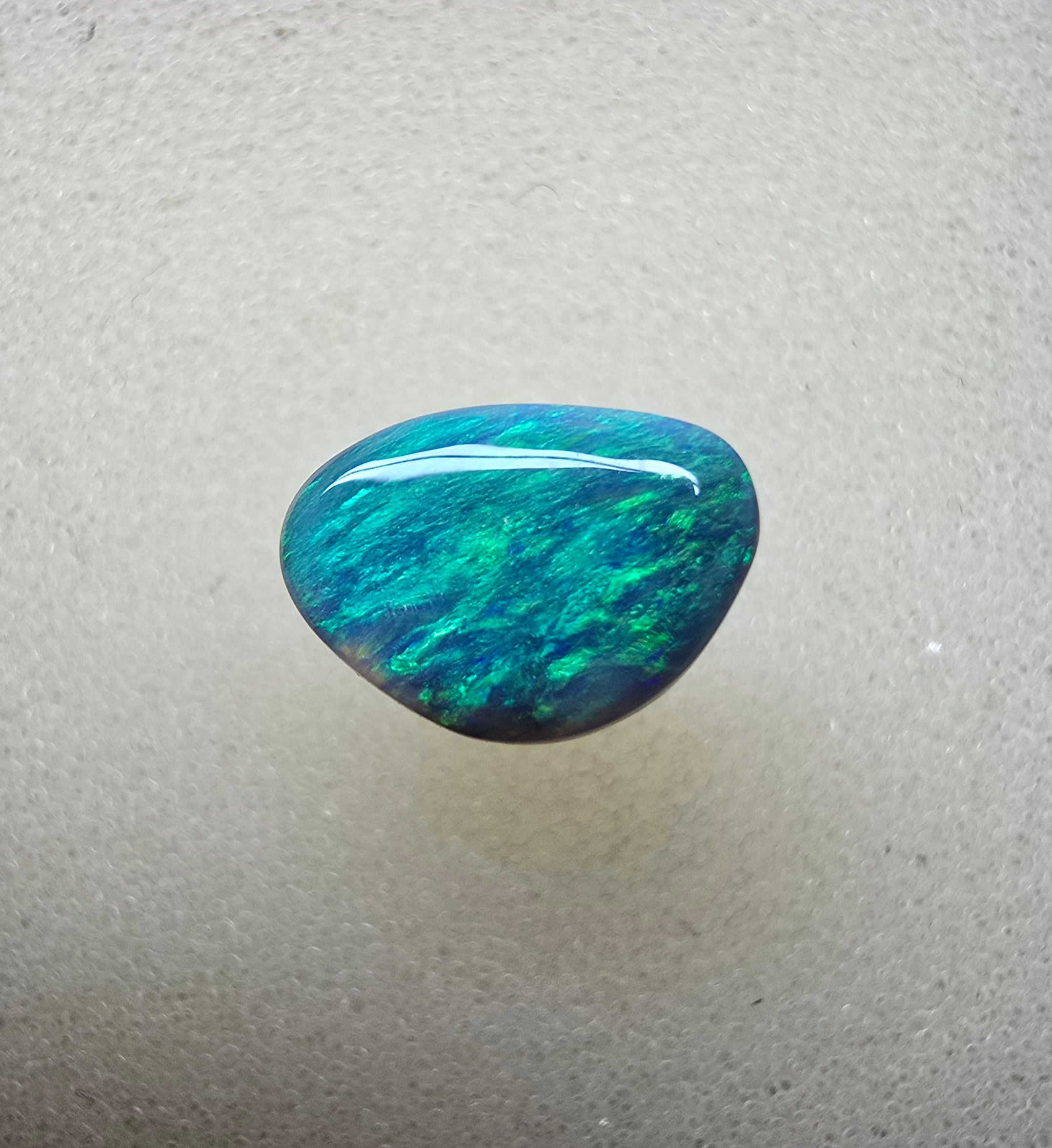A893 - Freeform black opal rich green colour
