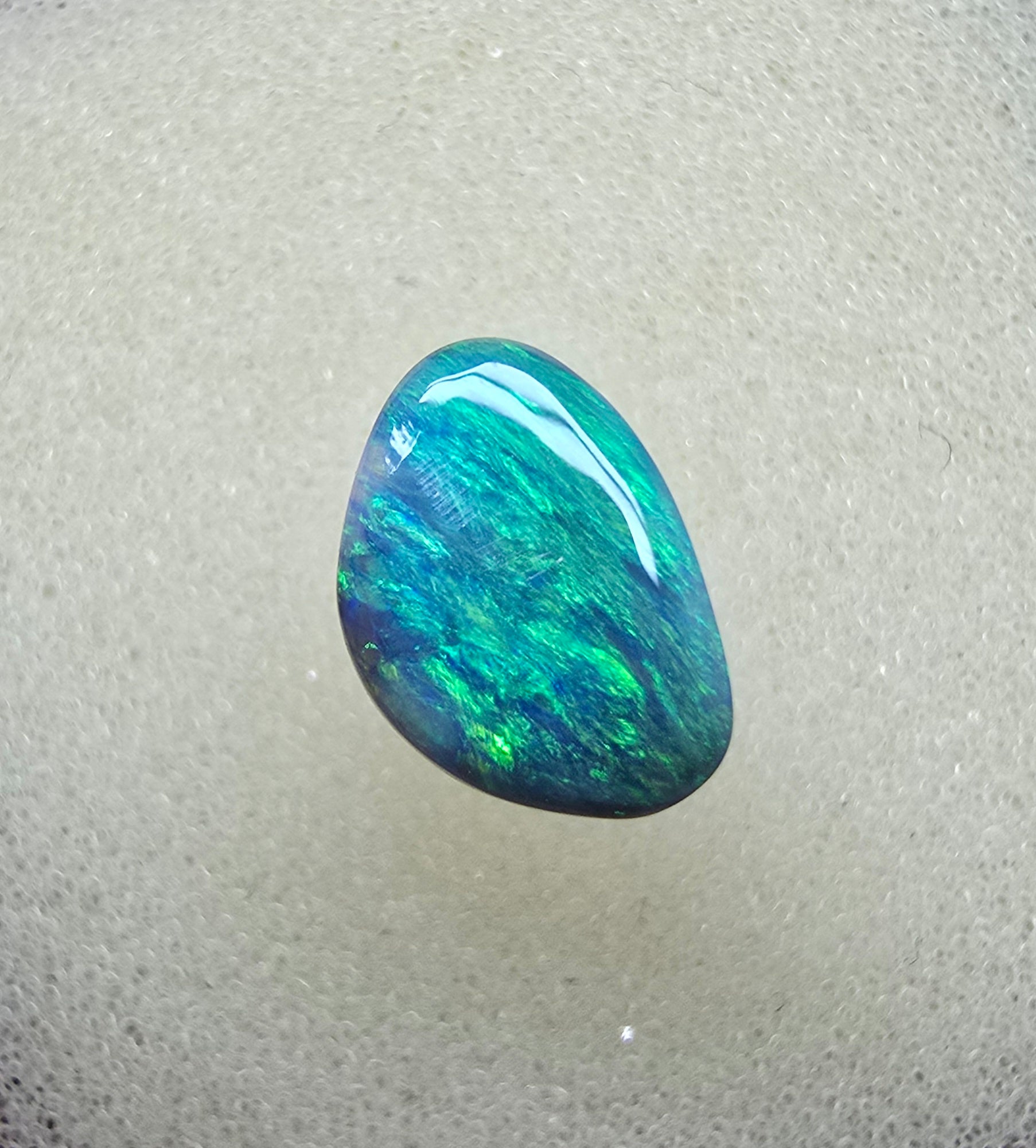A893 - Freeform black opal rich green colour