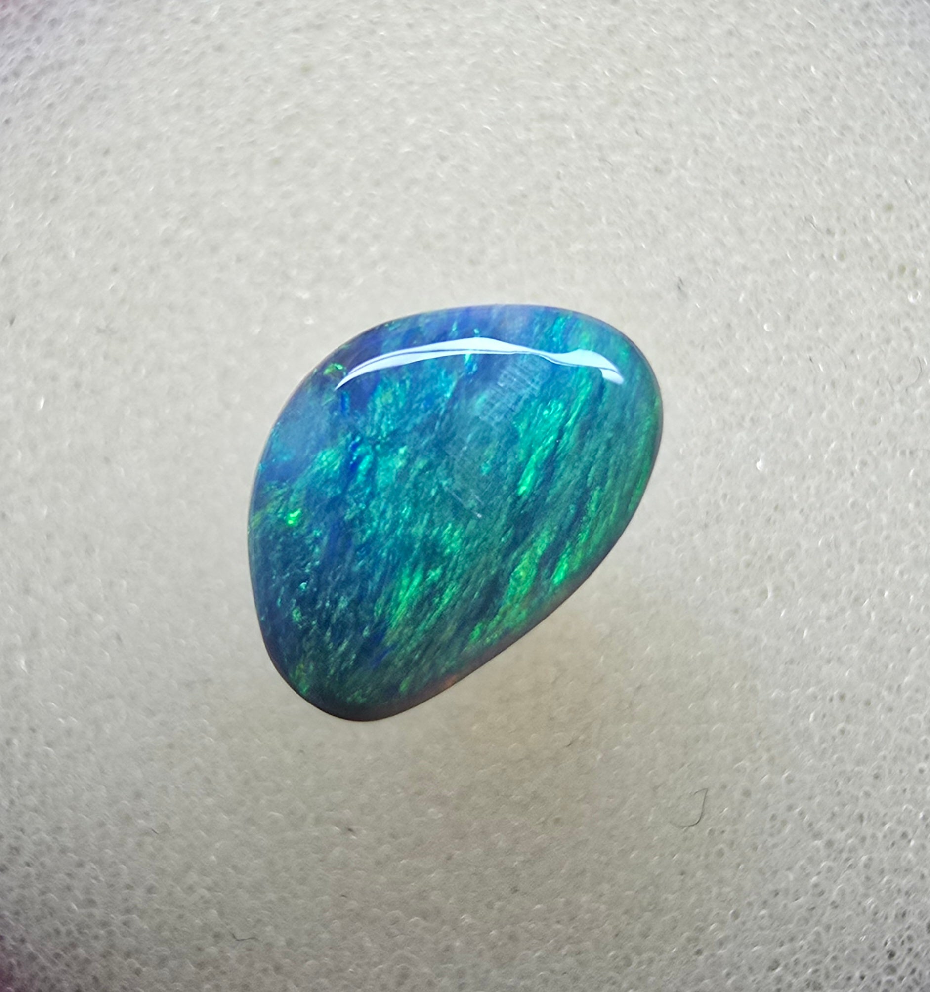 A893 - Freeform black opal rich green colour