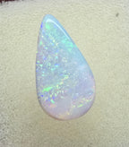 A910 - Bold drop cut white opal.