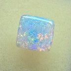 A912 - Brilliant cushion cut gem white opal