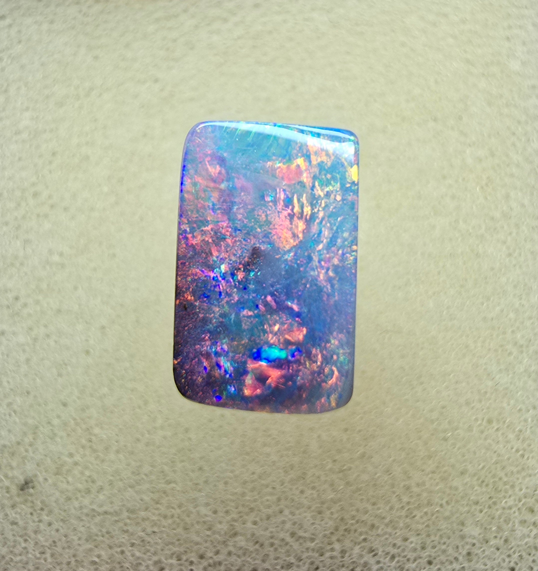 A917 - Stunning pink & blue cushion cut