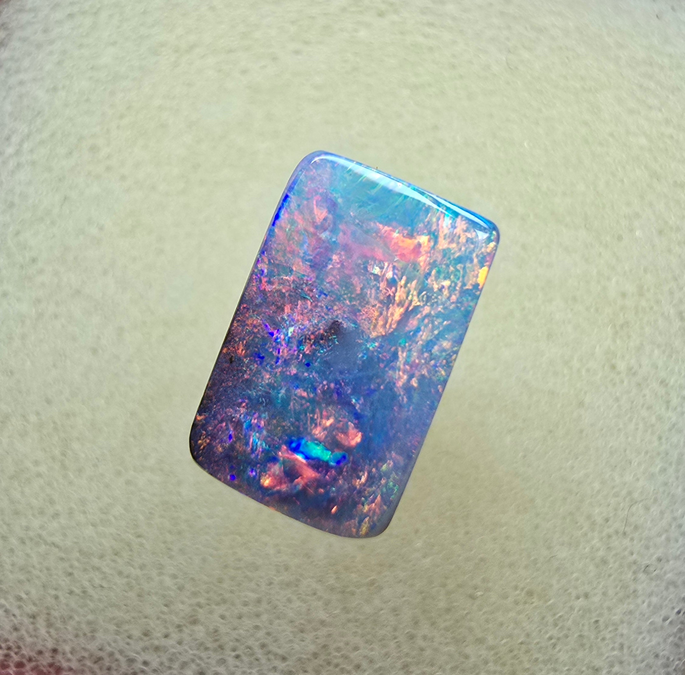 A917 - Stunning pink & blue cushion cut