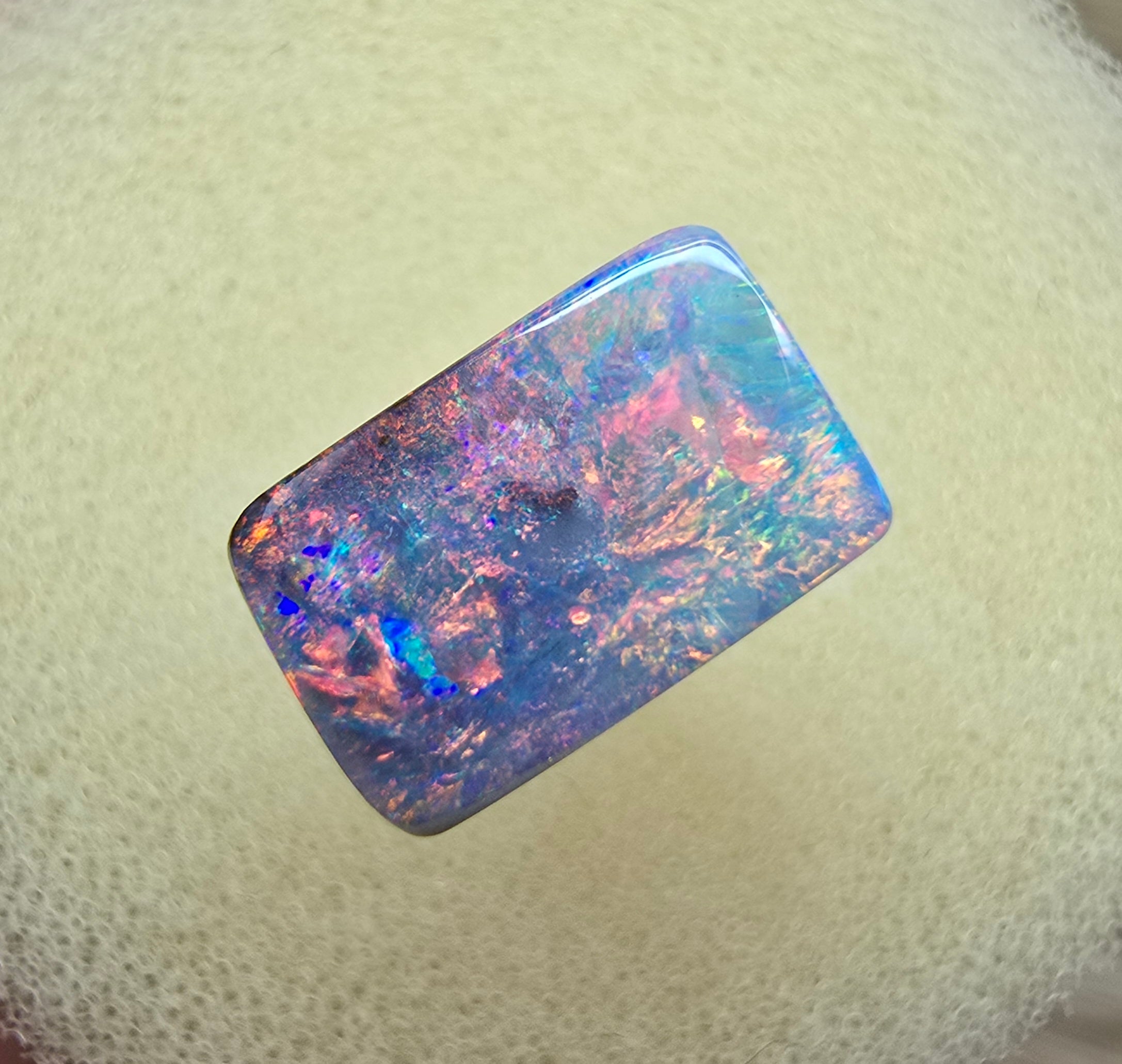 A917 - Stunning pink & blue cushion cut