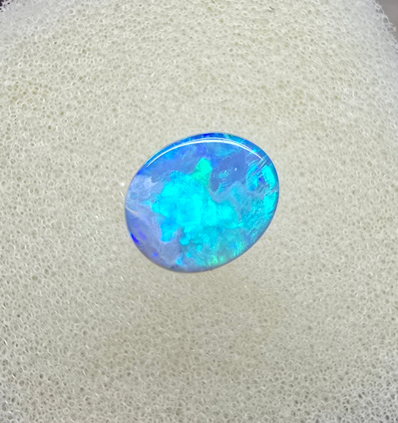 A935 - Super bright dark opal ring stone.