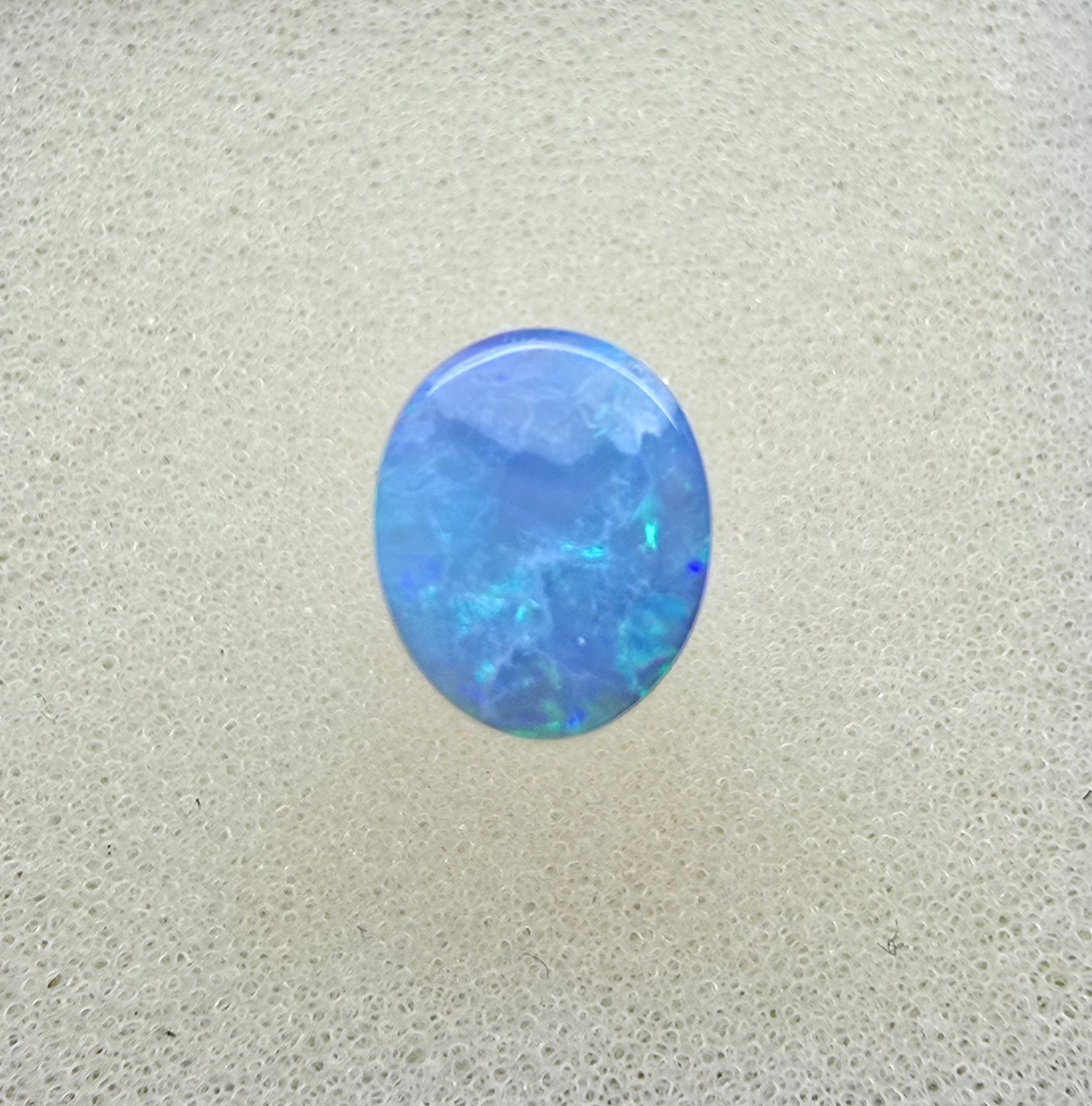 A935 - Super bright dark opal ring stone.