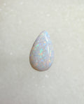 A964 - Sparkly drop cut white opal