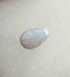 A964 - Sparkly drop cut white opal
