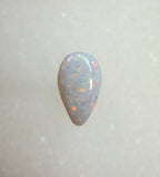 A964 - Sparkly drop cut white opal