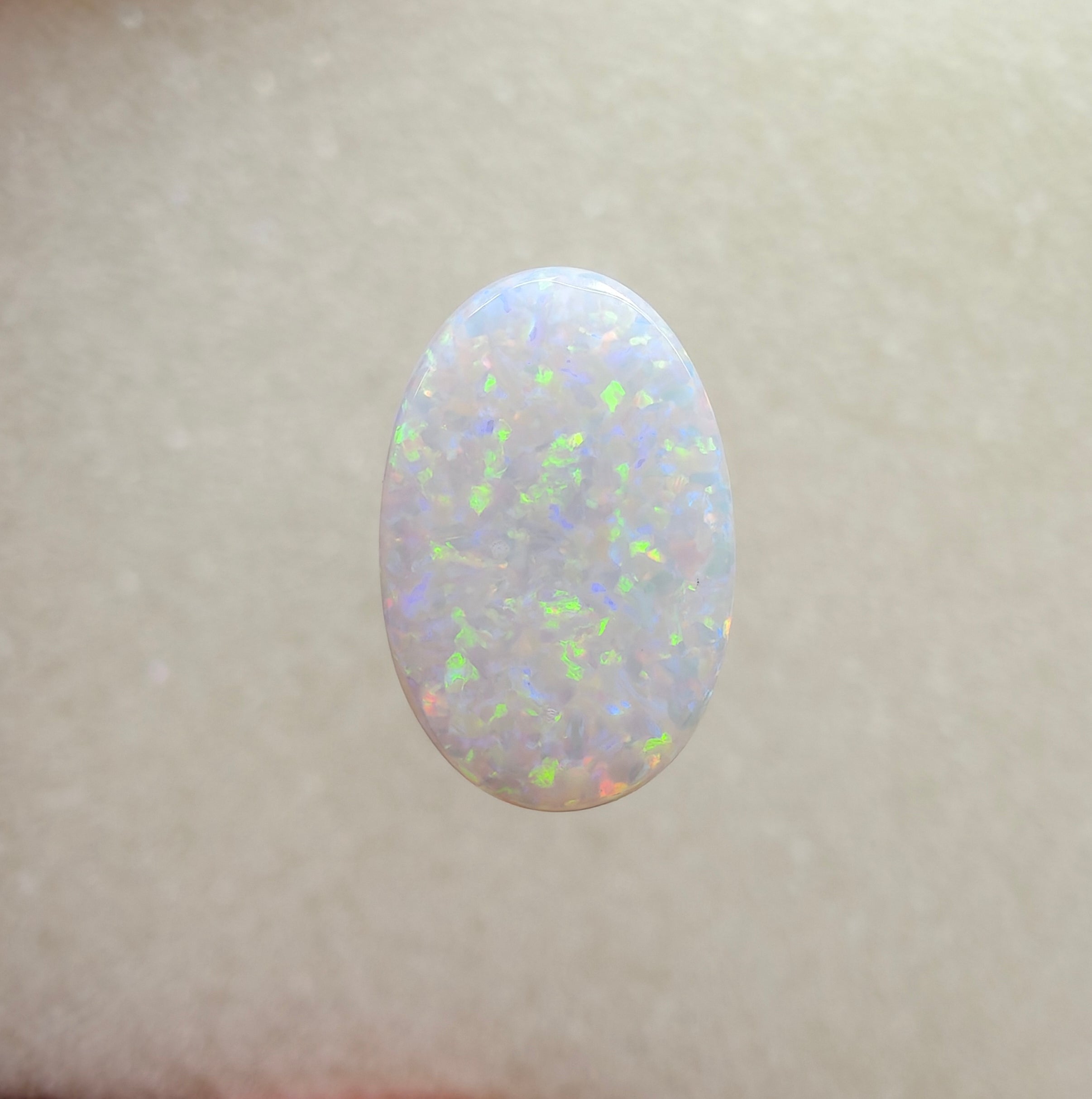 A965 - Stunning large oval cut white opal