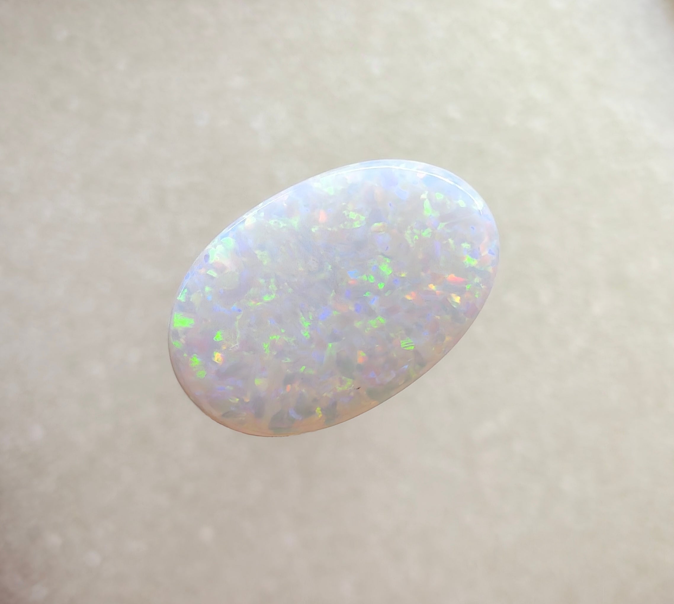 A965 - Stunning large oval cut white opal