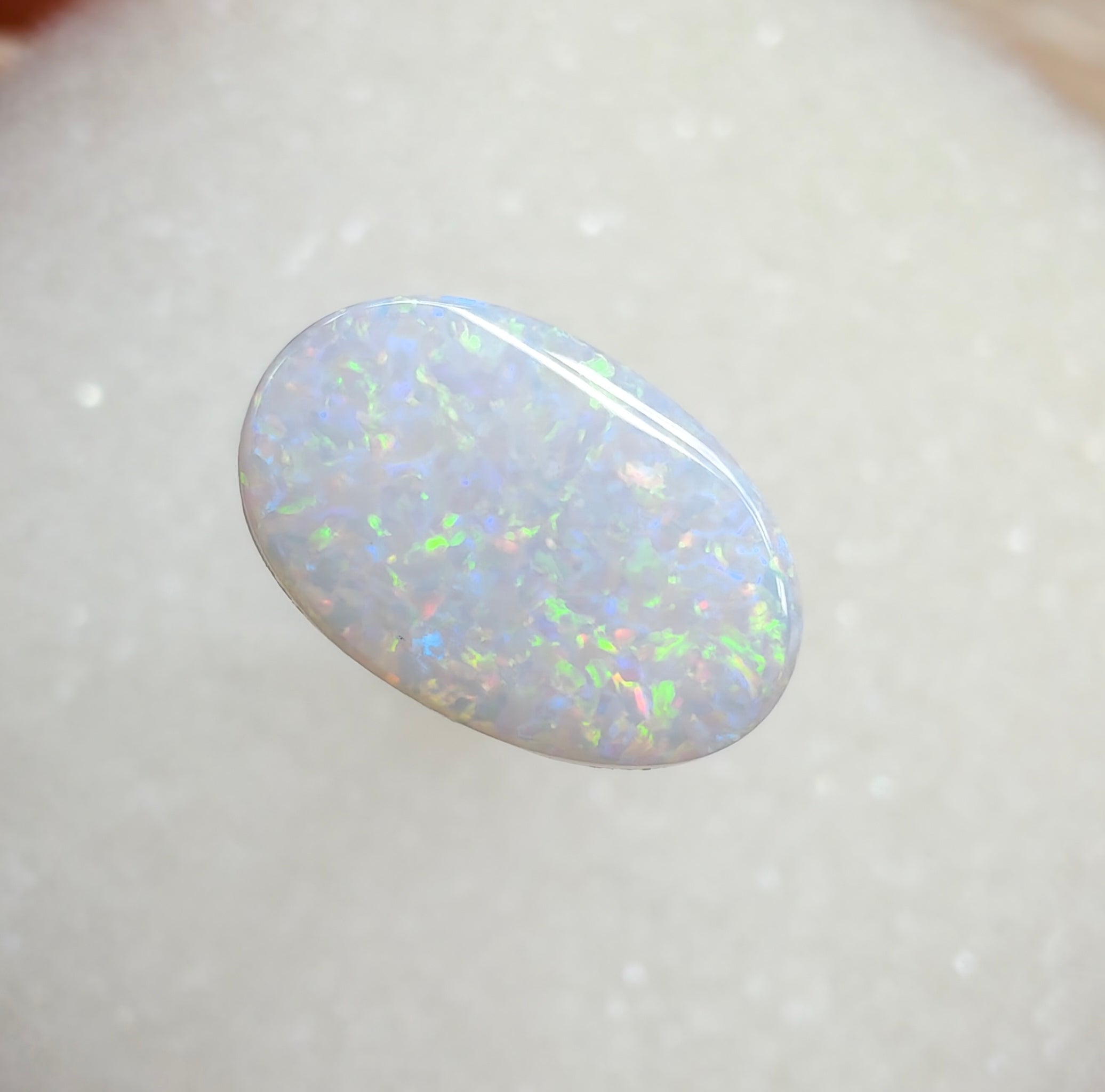 A965 - Stunning large oval cut white opal