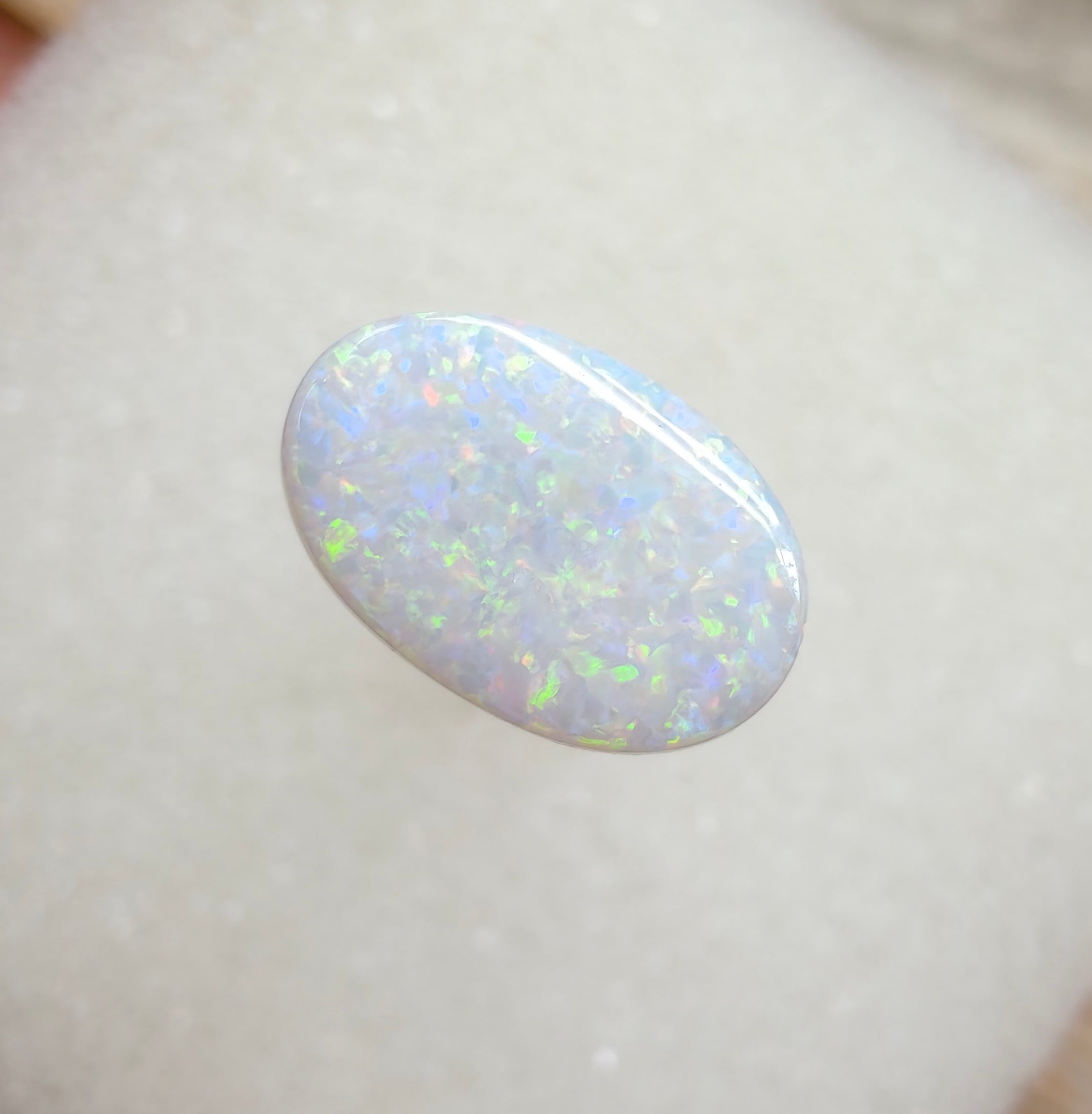 A965 - Stunning large oval cut white opal