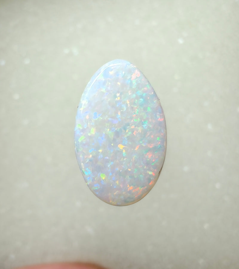 A967 - Sparkly double sided white opal dream