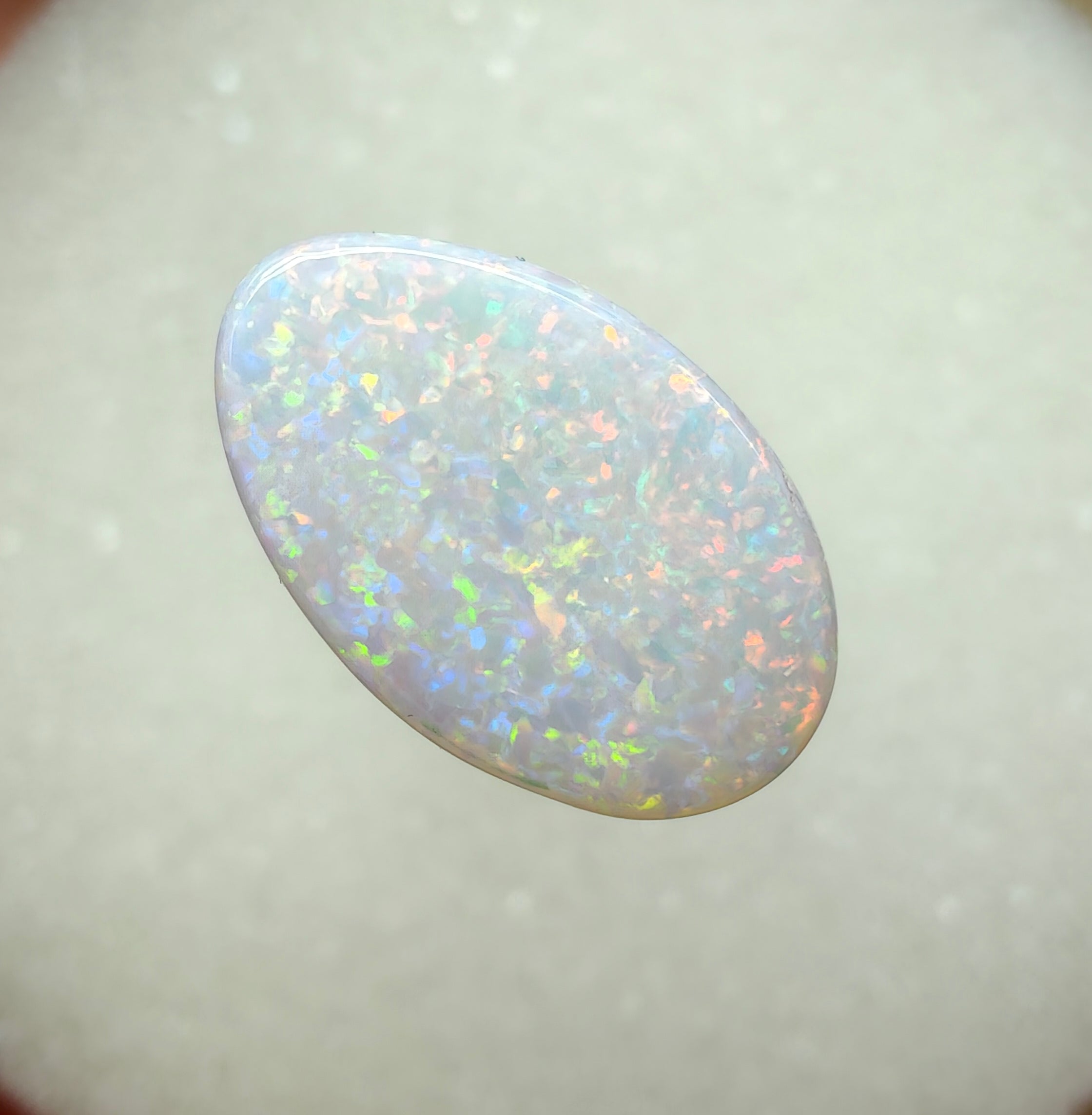 A967 - Sparkly double sided white opal dream